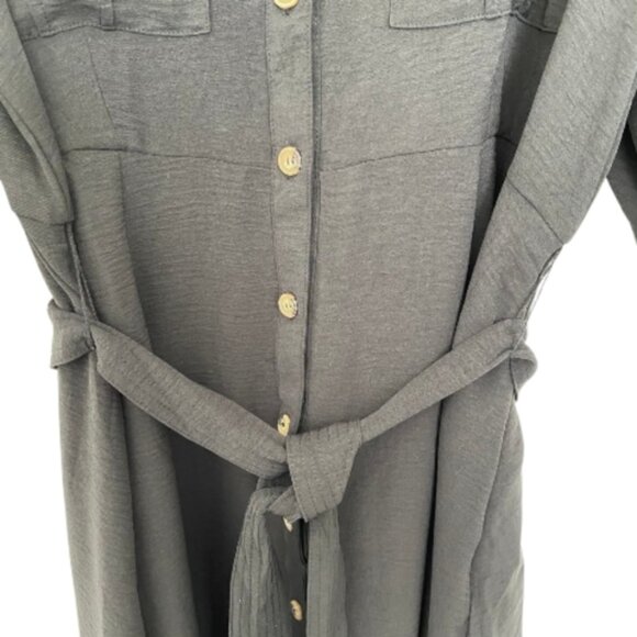 Black Tamara H Women's Shirt Style Button Up Dress - Picture 4 of 11